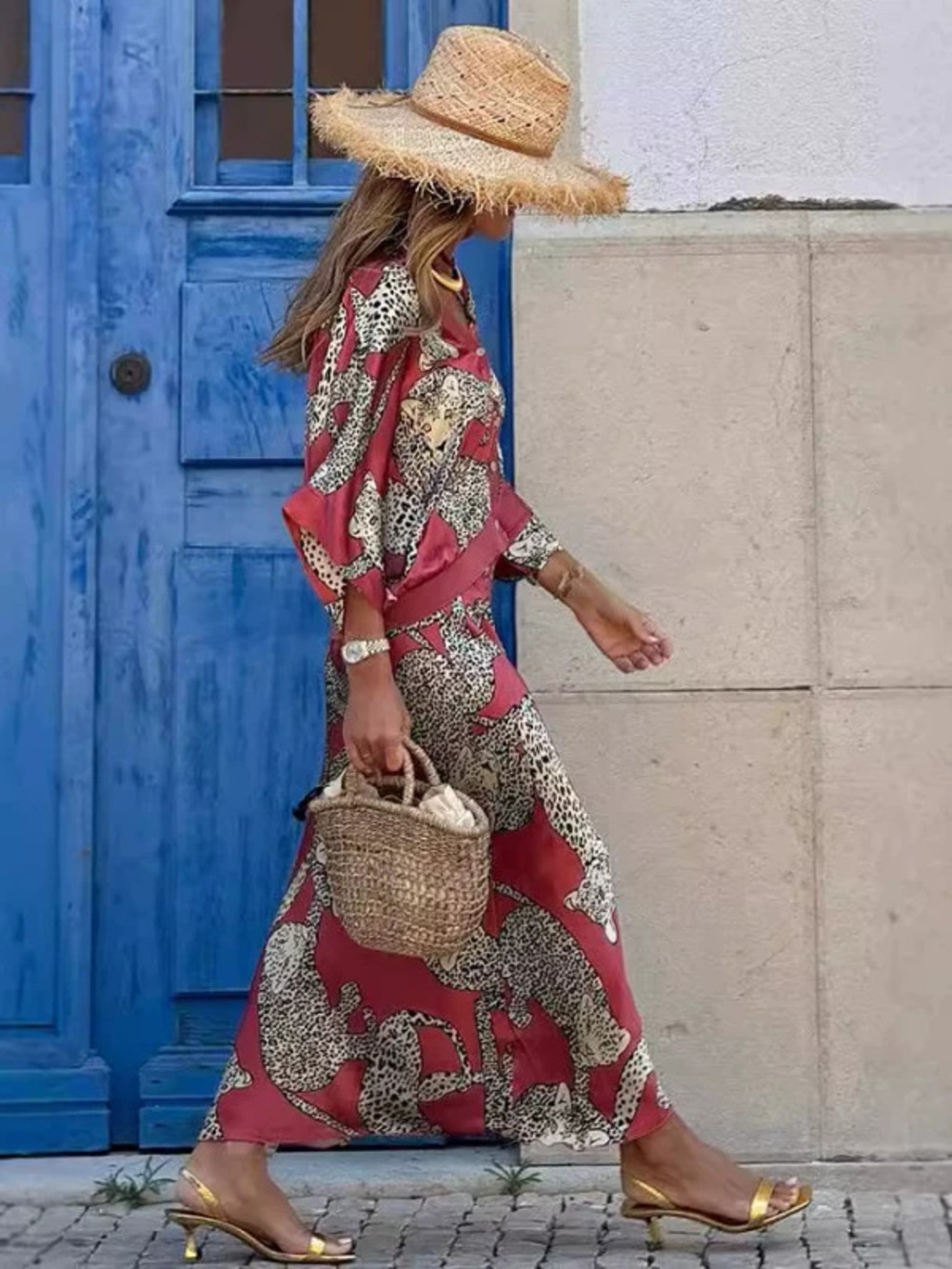 ZARA Spring Summer Printed Button Top and Skirt Set for Women